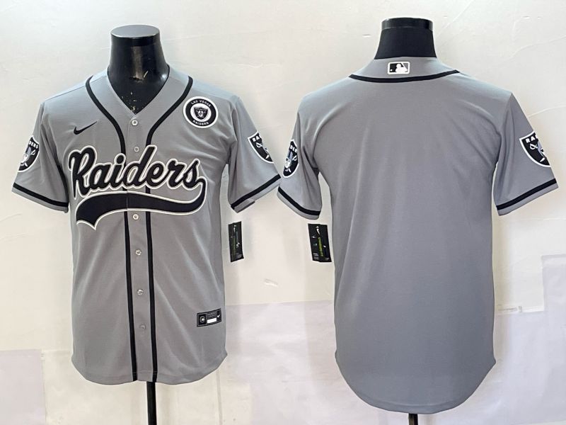 Men 2025 Oakland Raiders Blank Grey 3th generation Joint Name Nike Limited NFL Jersey style 055->oakland raiders->NFL Jersey